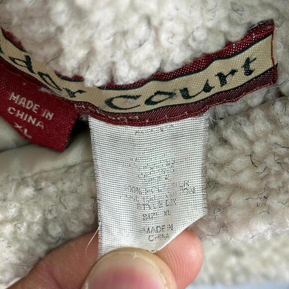 Vintage Faux Sherpa Fuzzy Cream Jacket XL - Picture 4 of 7